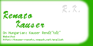 renato kauser business card